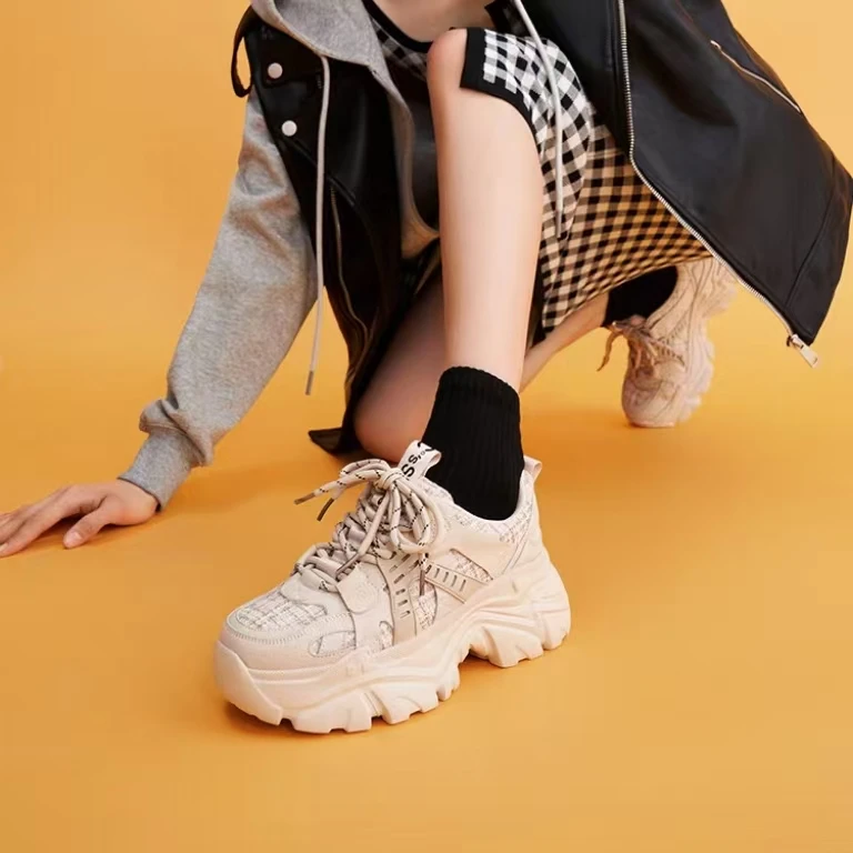 老爹鞋休闲老爹鞋网红百搭春季潮流潮鞋厚底618-2