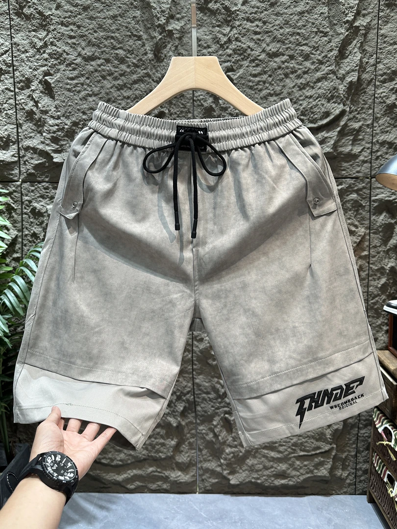 美式复古工装潮牌百搭新品脏脏灰休闲短裤男士夏季户外中裤五分裤