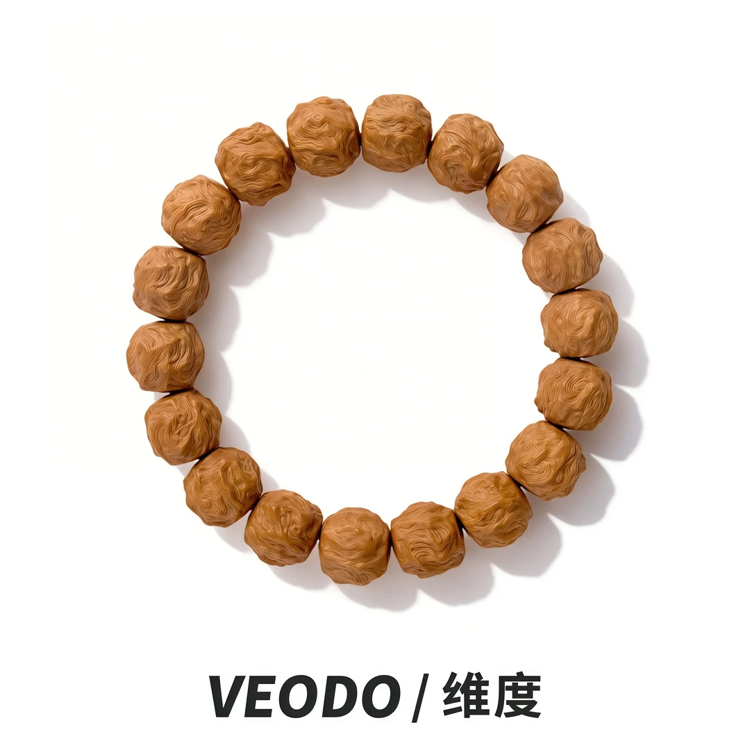 VEODO【木雁之间】龙蛇之变文玩猴头核桃雕刻手串龙岩料毕业级全品商品图