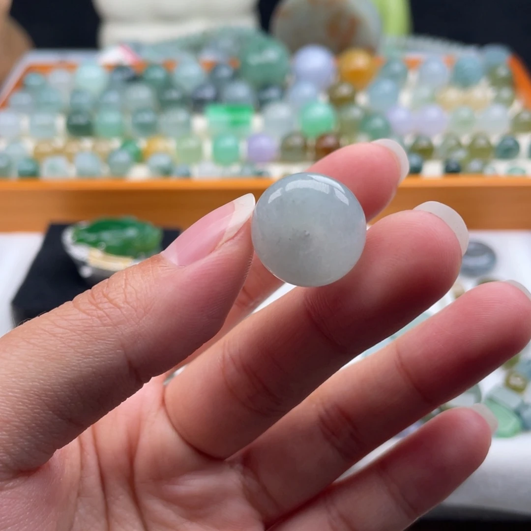翡翠散珠*️***天然缅甸翡翠a货16,5×7.9