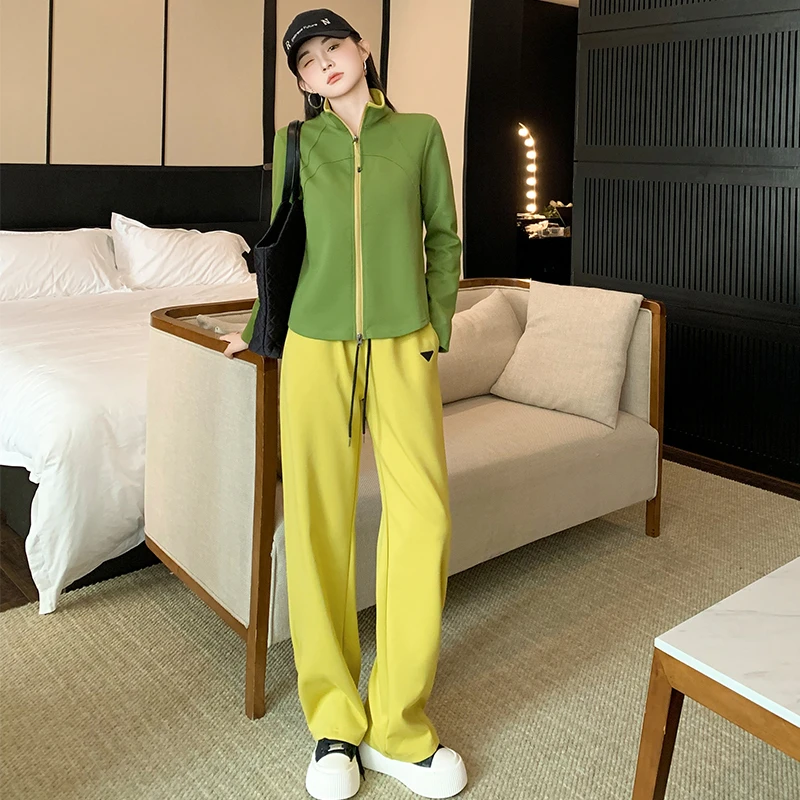 年轻女装套装女春秋小个子时尚洋气减龄卫衣阔腿裤宽松显瘦两件套