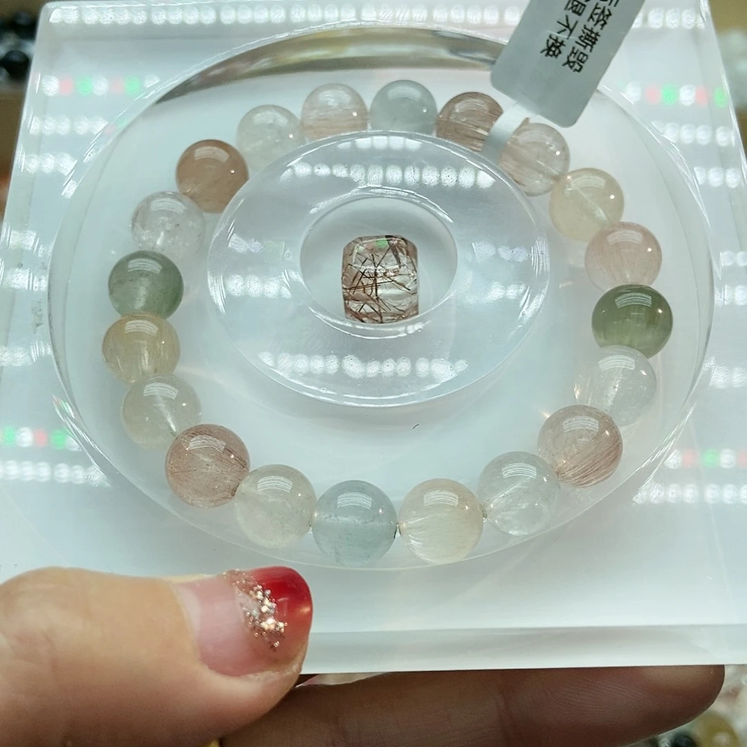 水晶手串未镶嵌?****1彩兔毛10