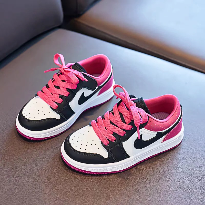 巴拉aj女童2025秋冬新款儿童高帮加绒板鞋中大童低帮男童运动鞋潮