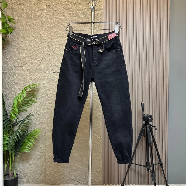 秋冬水洗小脚裤黑灰锥形男牛仔裤裤子甜辣风