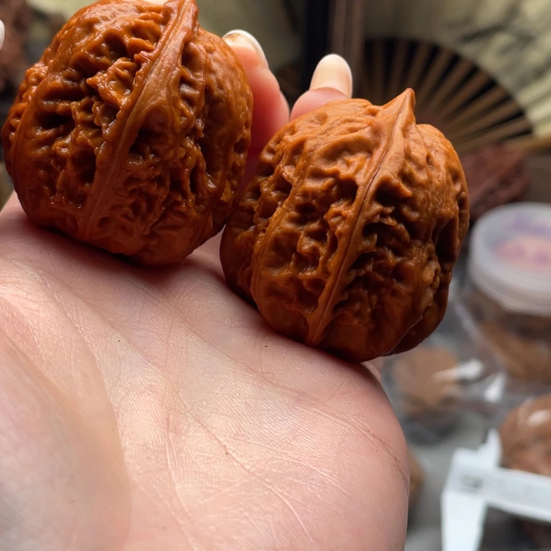 奔***袋文玩核桃把件楸刀鱼72