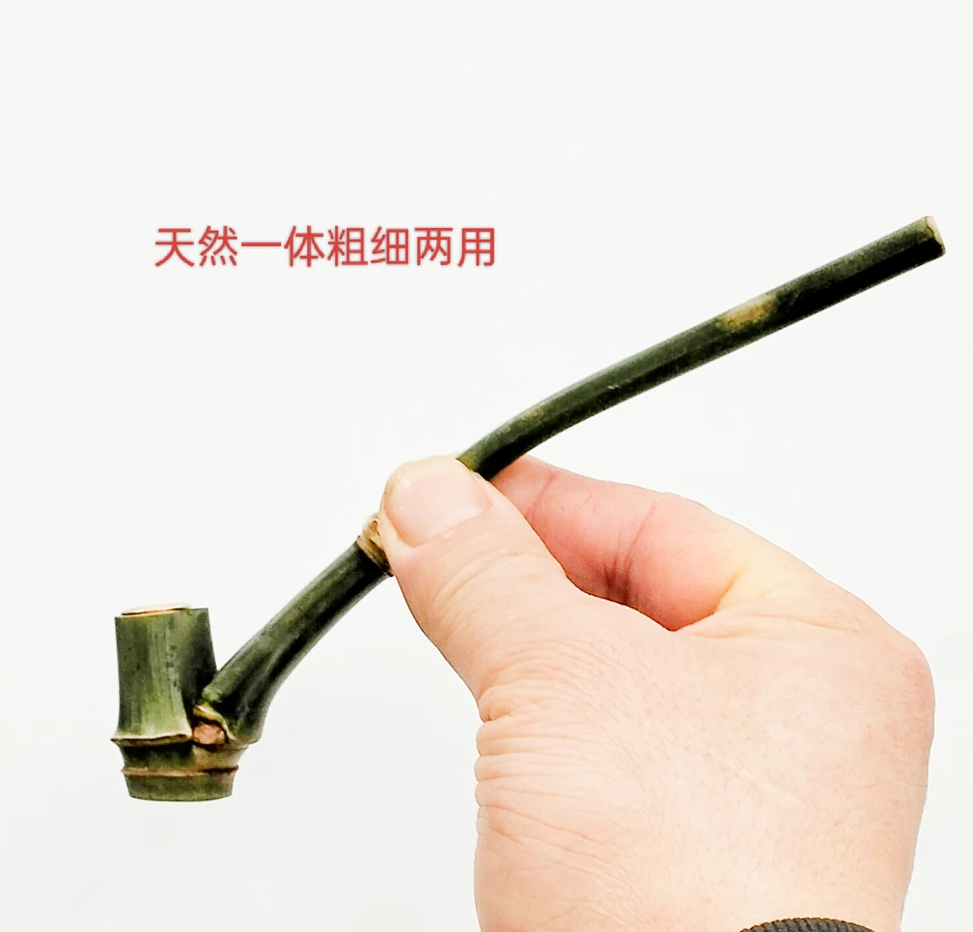 手工竹制烟斗中细一体设计小巧实用便携烟斗