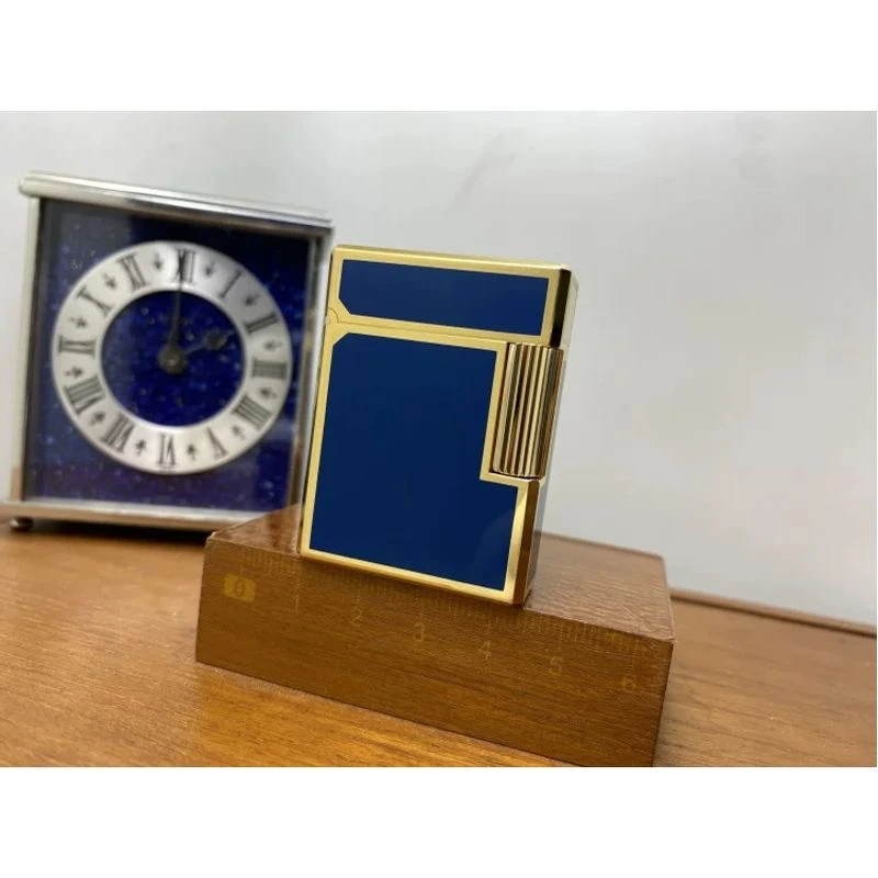 原品保证！S.T.Dupont都彭L1系列 金色蓝漆小号款打火机 Ak