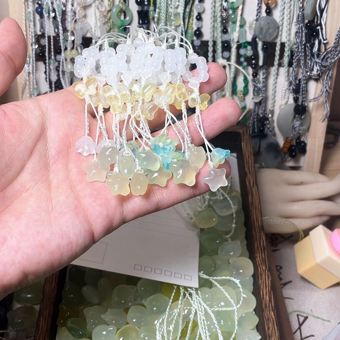 蛇纹石玉合金颈饰