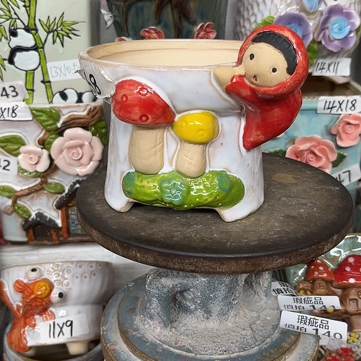 紫砂花盆粗陶材质多肉花盆