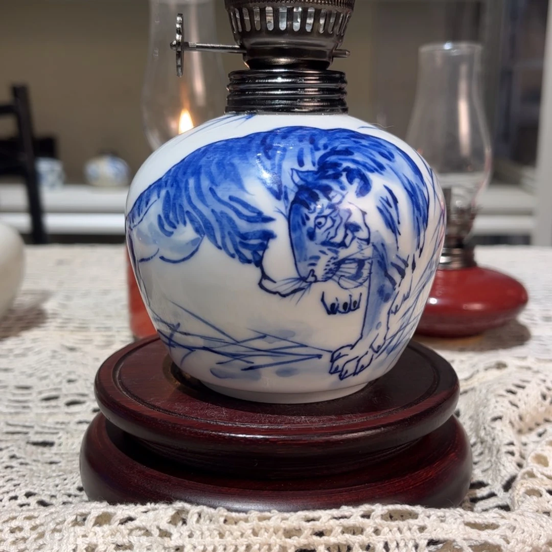 摆件古**人景德镇陶瓷香薰灯
