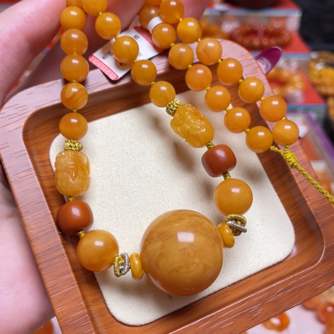 蜜蜡未镶嵌颈饰项链