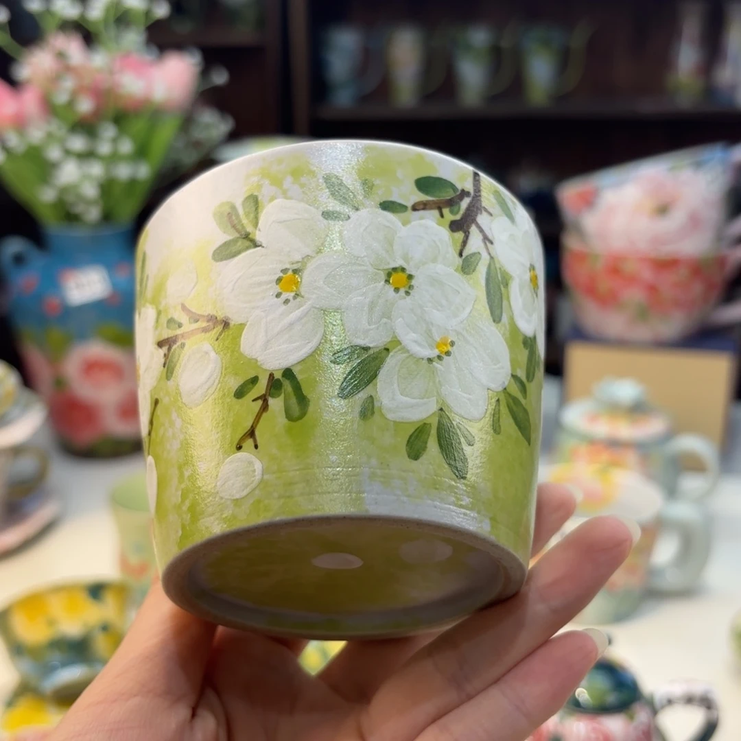 瓷片景德镇手绘高温釉下彩陶瓷茶具