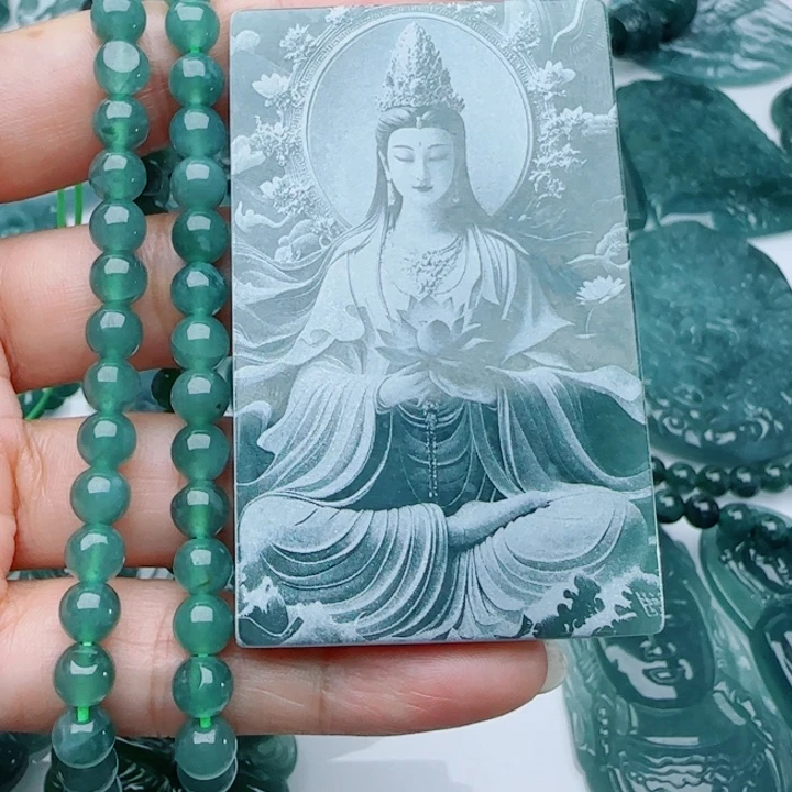 招***）翡翠未镶嵌颈饰多样性发货天然A货翡翠