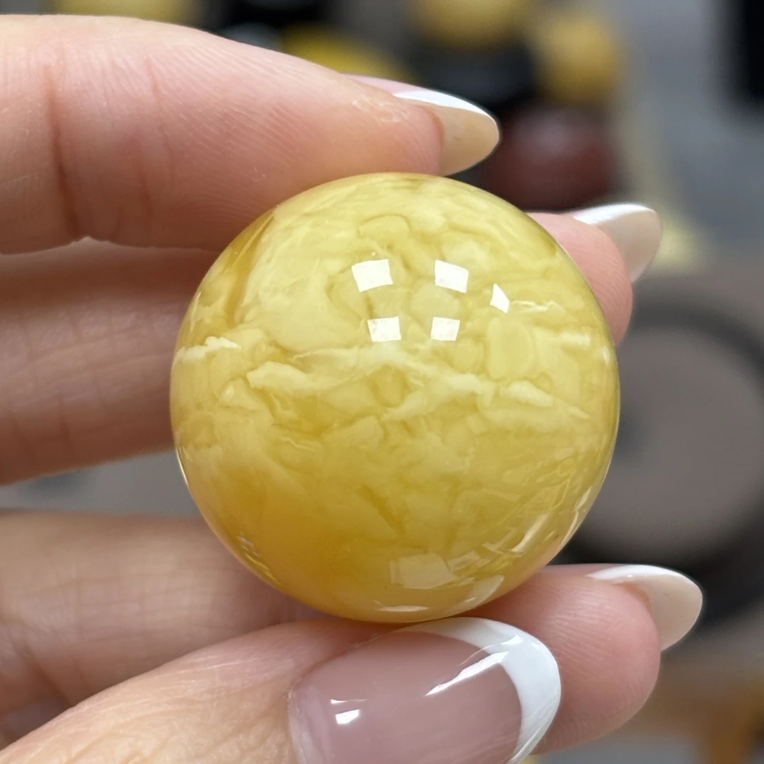 25.3mm瑕疵· 小妖珠宝天然原矿琥珀蜜蜡