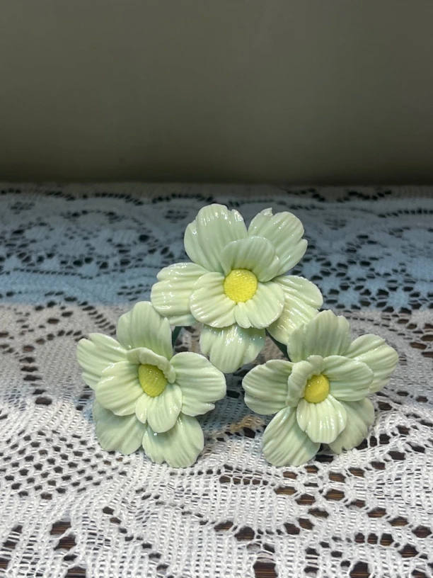 陶瓷手工小雏菊三只