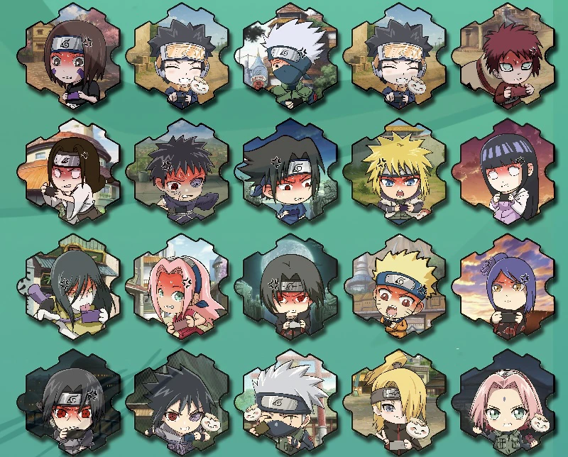 【欧皇】火影忍者拼图冰箱贴，火影手游，火影手办超大，箱配手办拆卡o