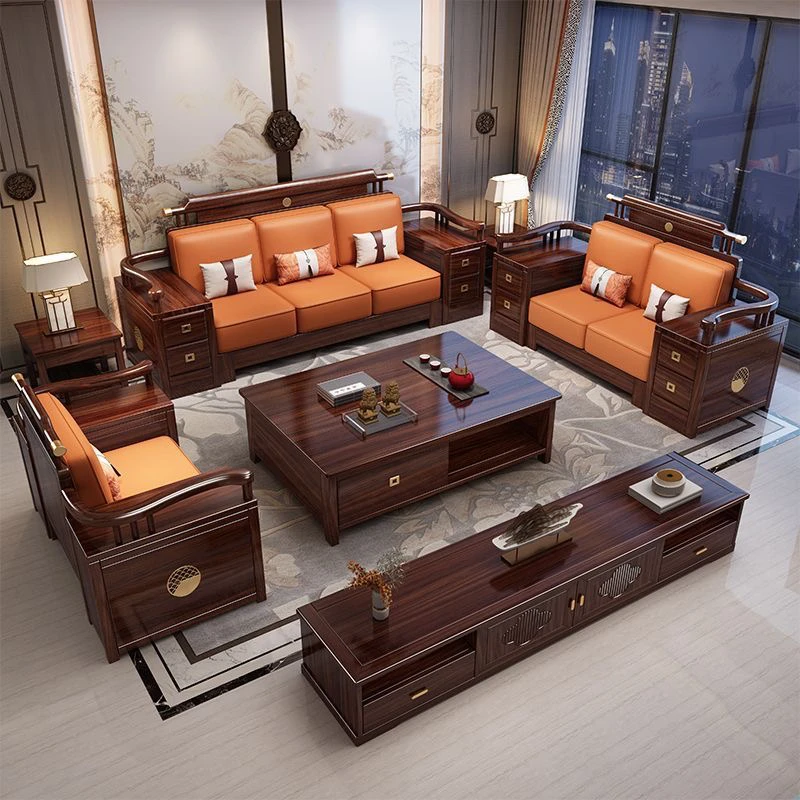 专属协商链接套系新中式乌金木实木家用沙发实木客厅家具