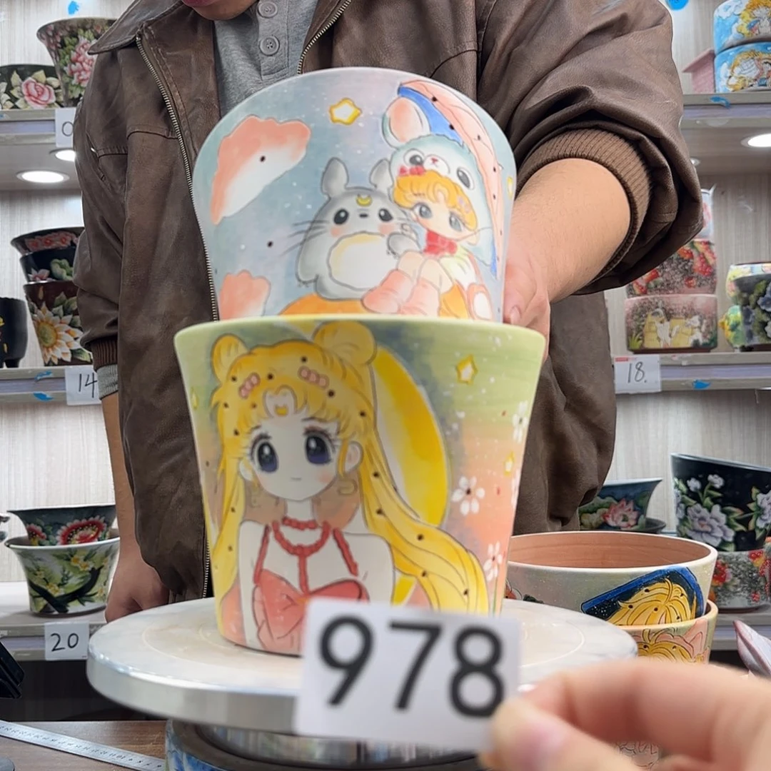 橙***仙紫砂花盆瑕疵瑕疵978