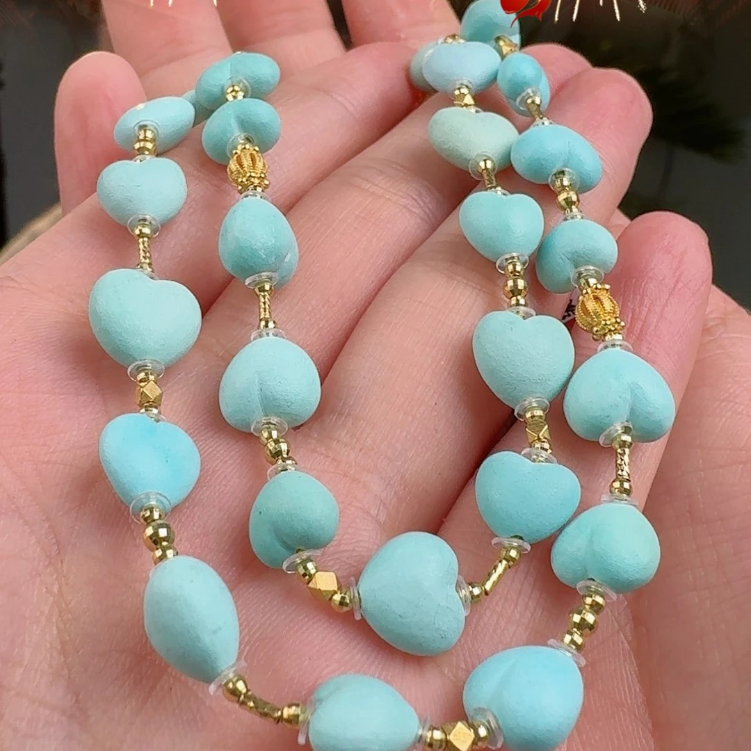 绿松石珠宝奇石18K金镶嵌