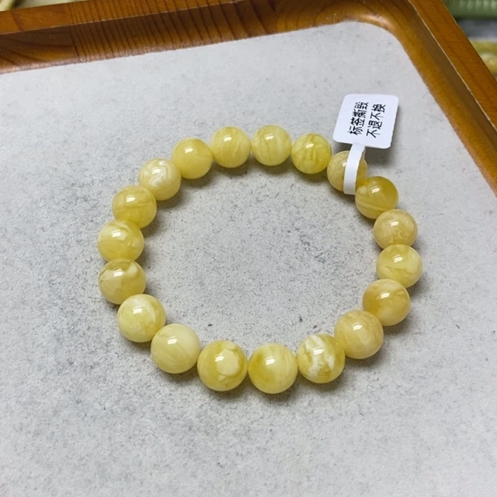 蜜蜡未镶嵌裸石手串