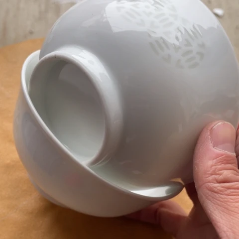 碟景德镇陶瓷12厘米2个玲珑手工胎