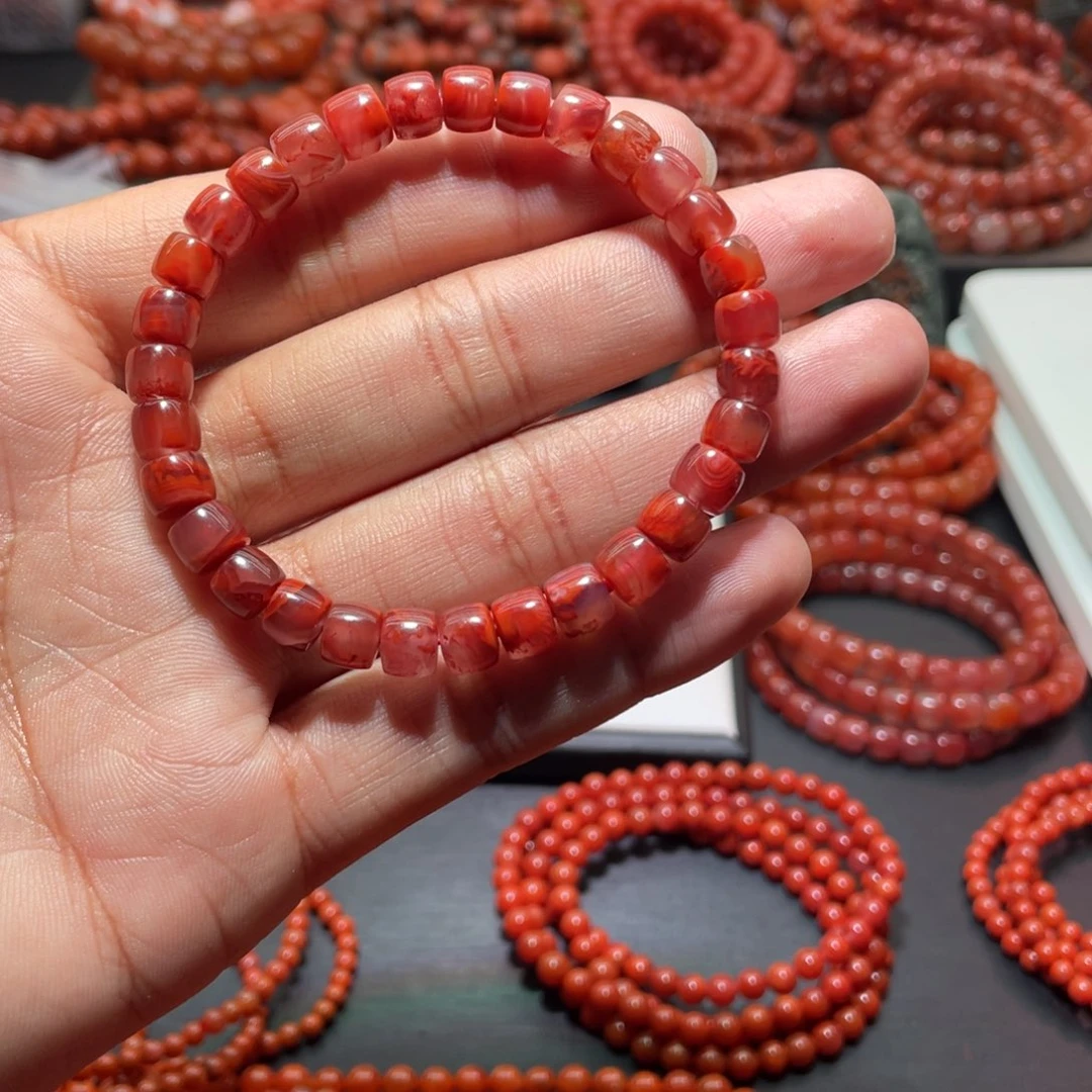 南红玛瑙手链未镶嵌