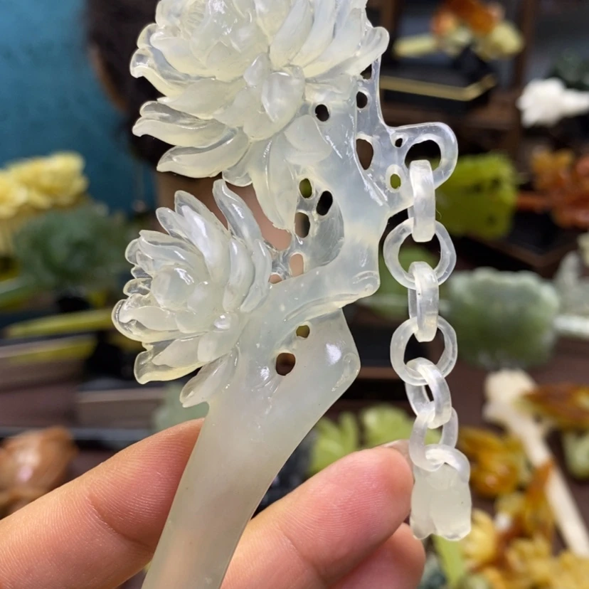 【闪购商品】岫玉发簪未镶嵌娃*