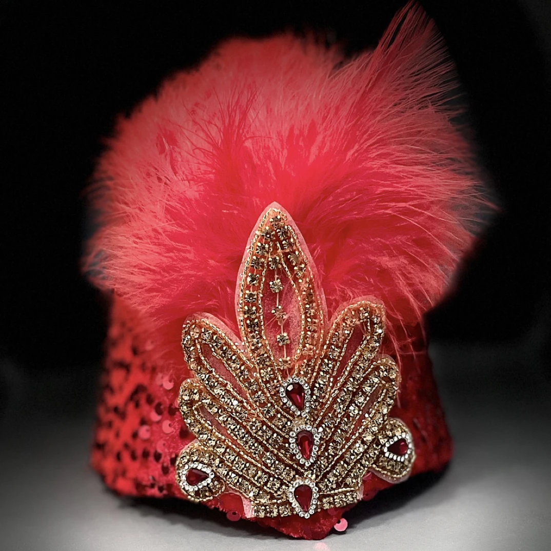 巴娜新款民族风女士百搭网红古风红色帽子