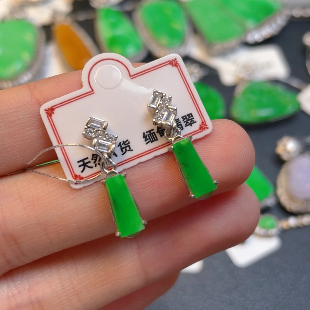 翡翠银S925镶嵌颈饰