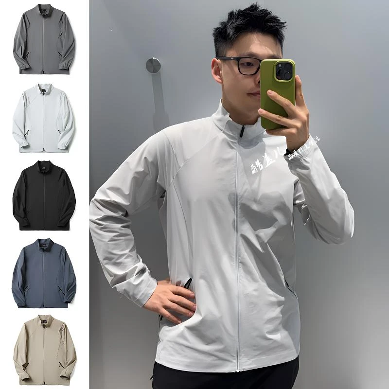 户外神衣 UPF50+防晒高端春夏轻量透气3D立体裁剪立领夹克男外套