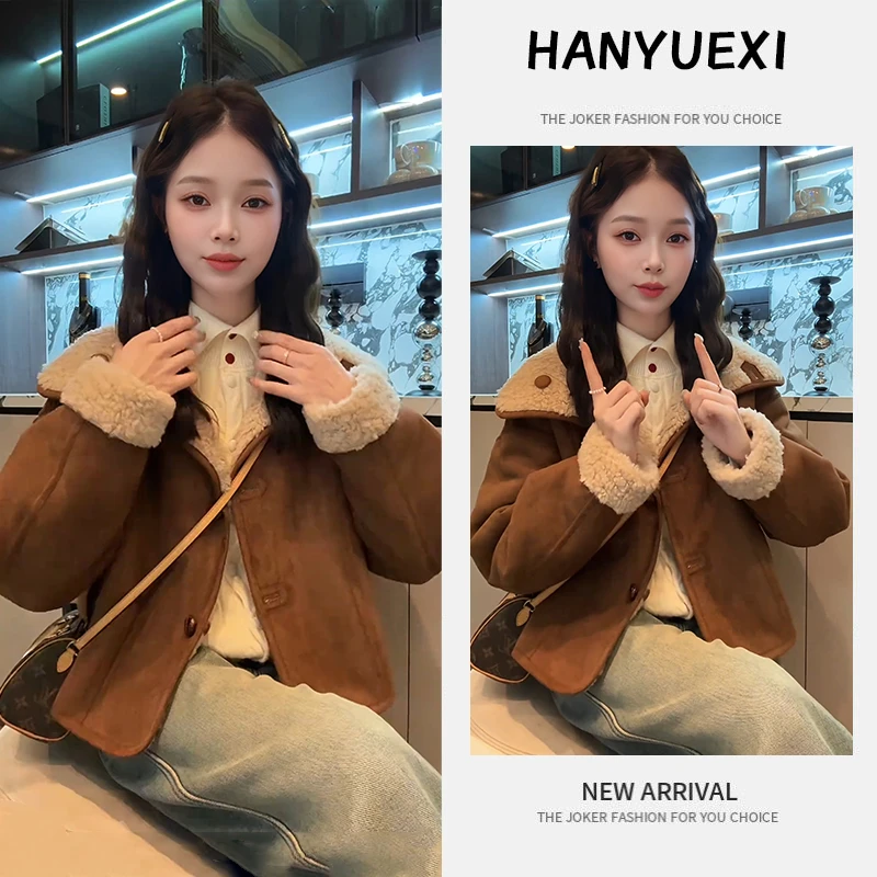 今年流行漂亮套装2026新款小众韩版洋气百搭保暖外套牛仔裤两件套