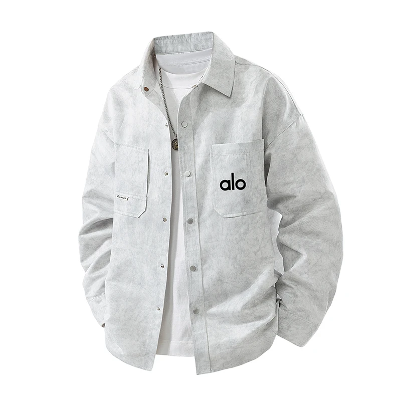 DeweLvum匠心制作！一眼就爱上!新款复古扎染休闲翻领衬衫外套男潮