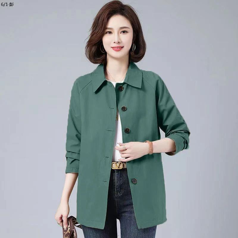 【有里布】风衣外套女2024春秋新款妈妈宽松洋气百搭女士上衣外套