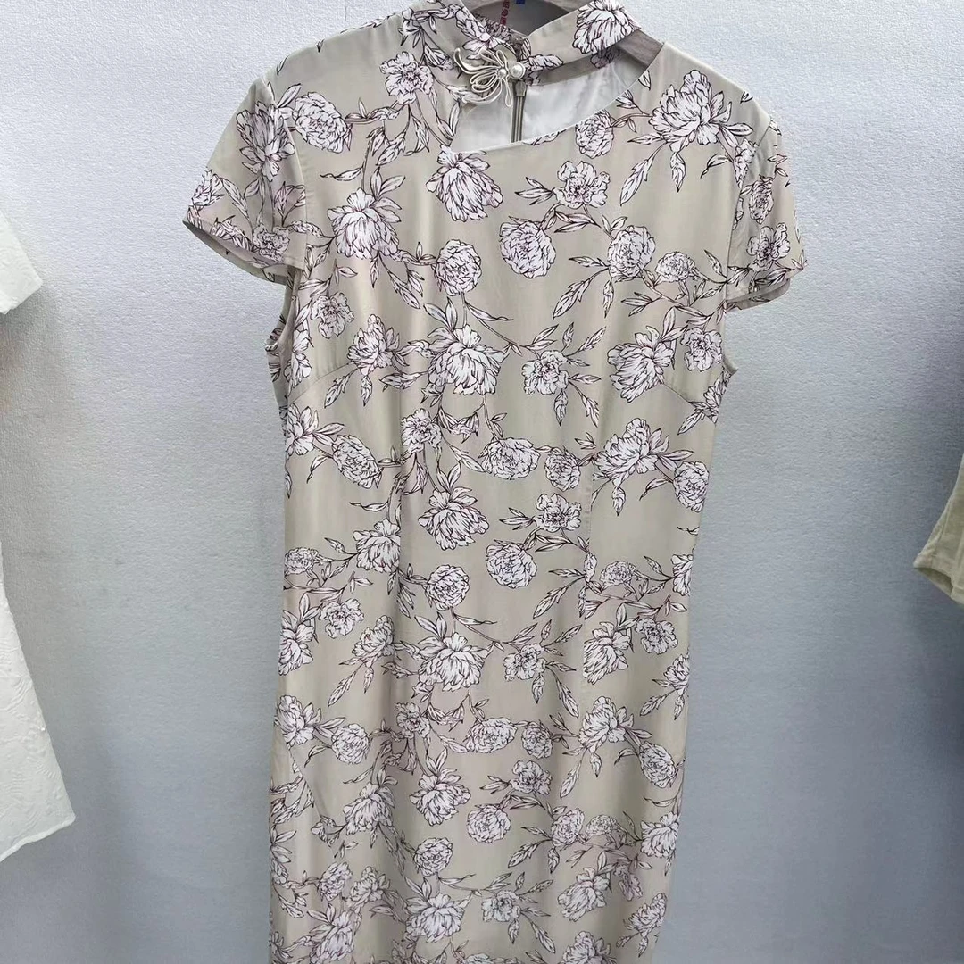 百武家袍长款女款气质套头夏季法式连衣裙A10-9