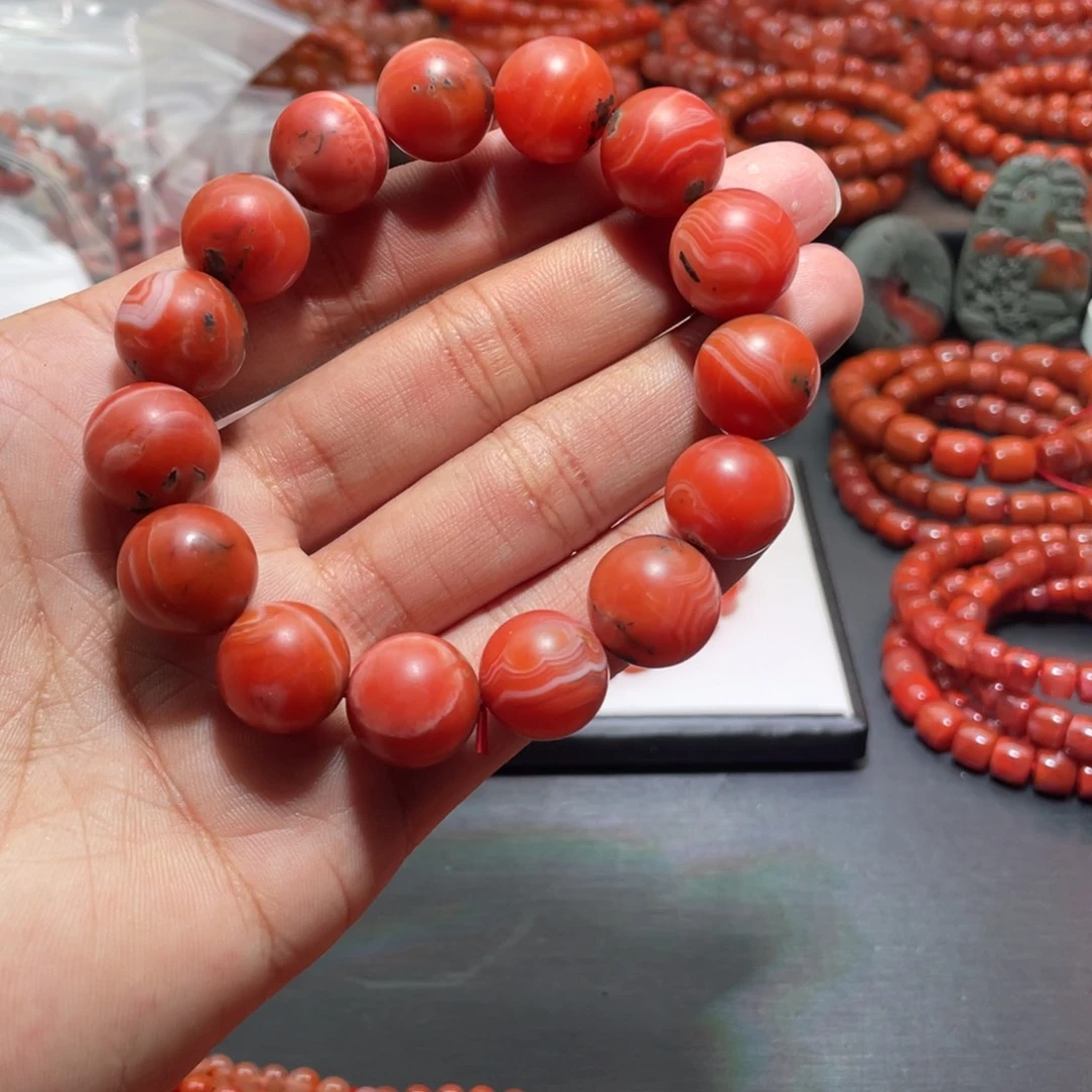 南红玛瑙手链未镶嵌