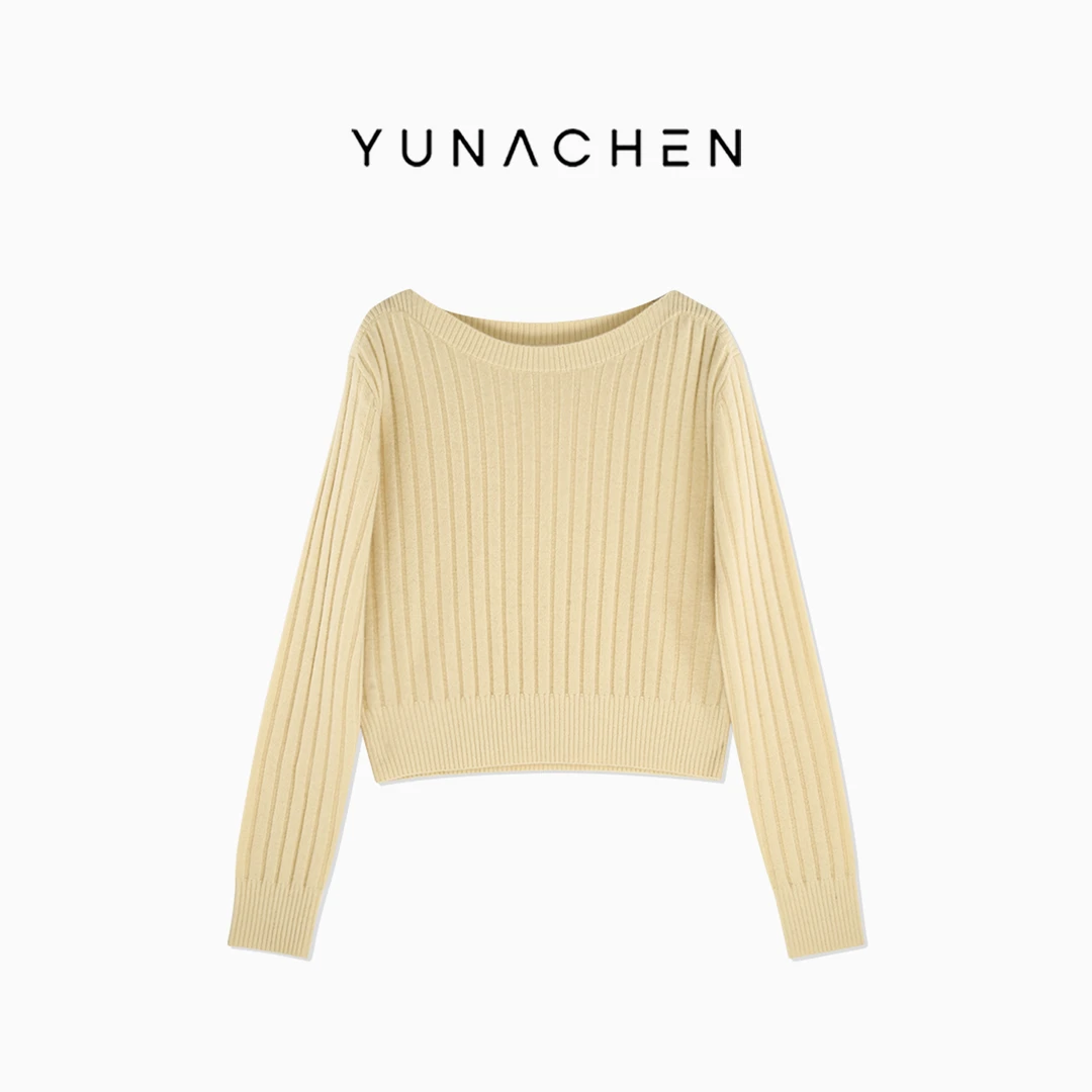 菠萝宝宝yuna【日光织章】100%羊毛柔软亲肤琥珀流光黄色羊毛衫YI6