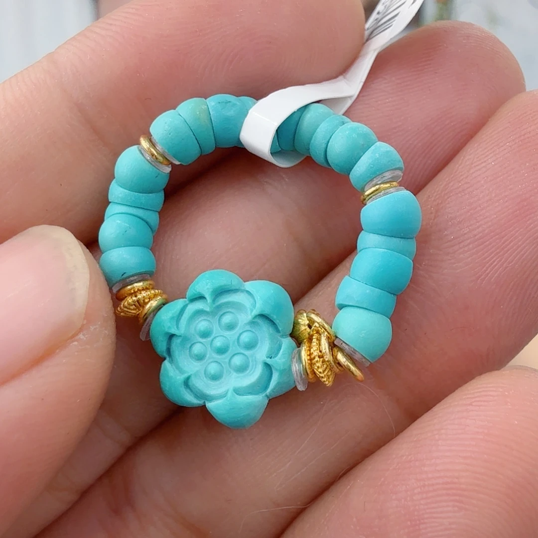 绿松石18K金镶嵌珠宝奇石