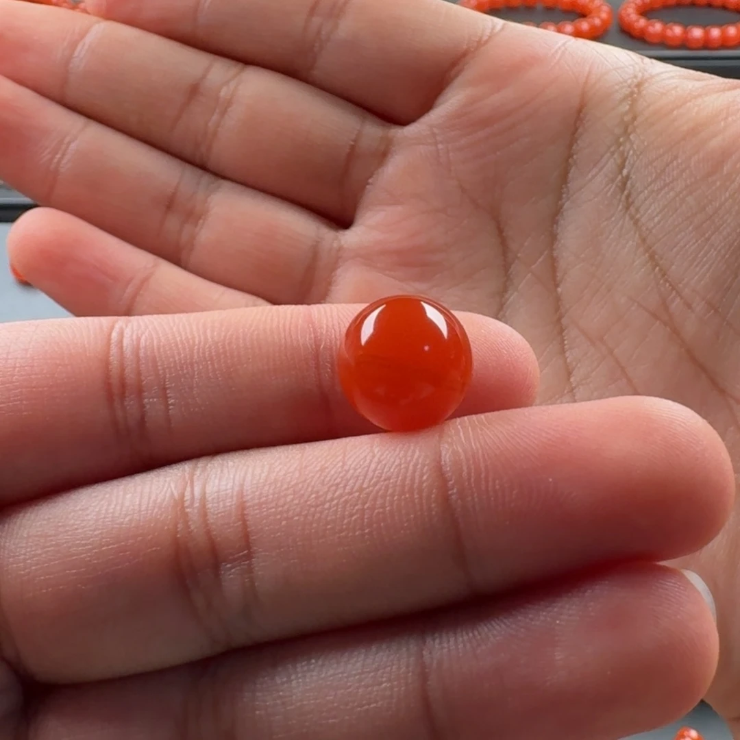 南红玛瑙未镶嵌圆珠12.4mm