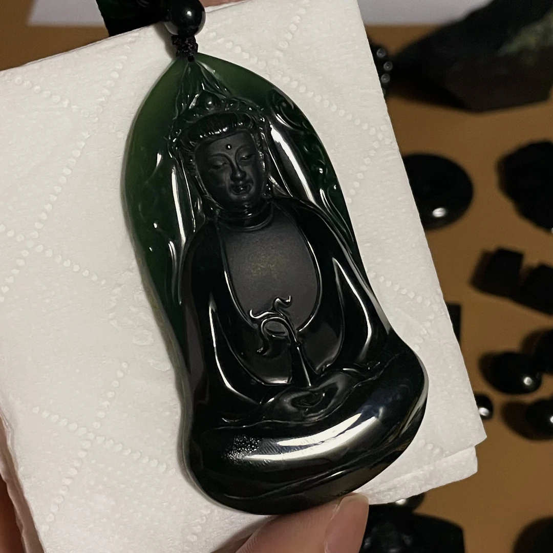 天然翡翠a货 观音w