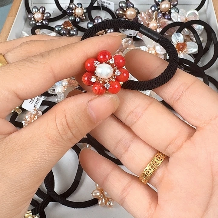 淡水珍珠发饰未镶嵌