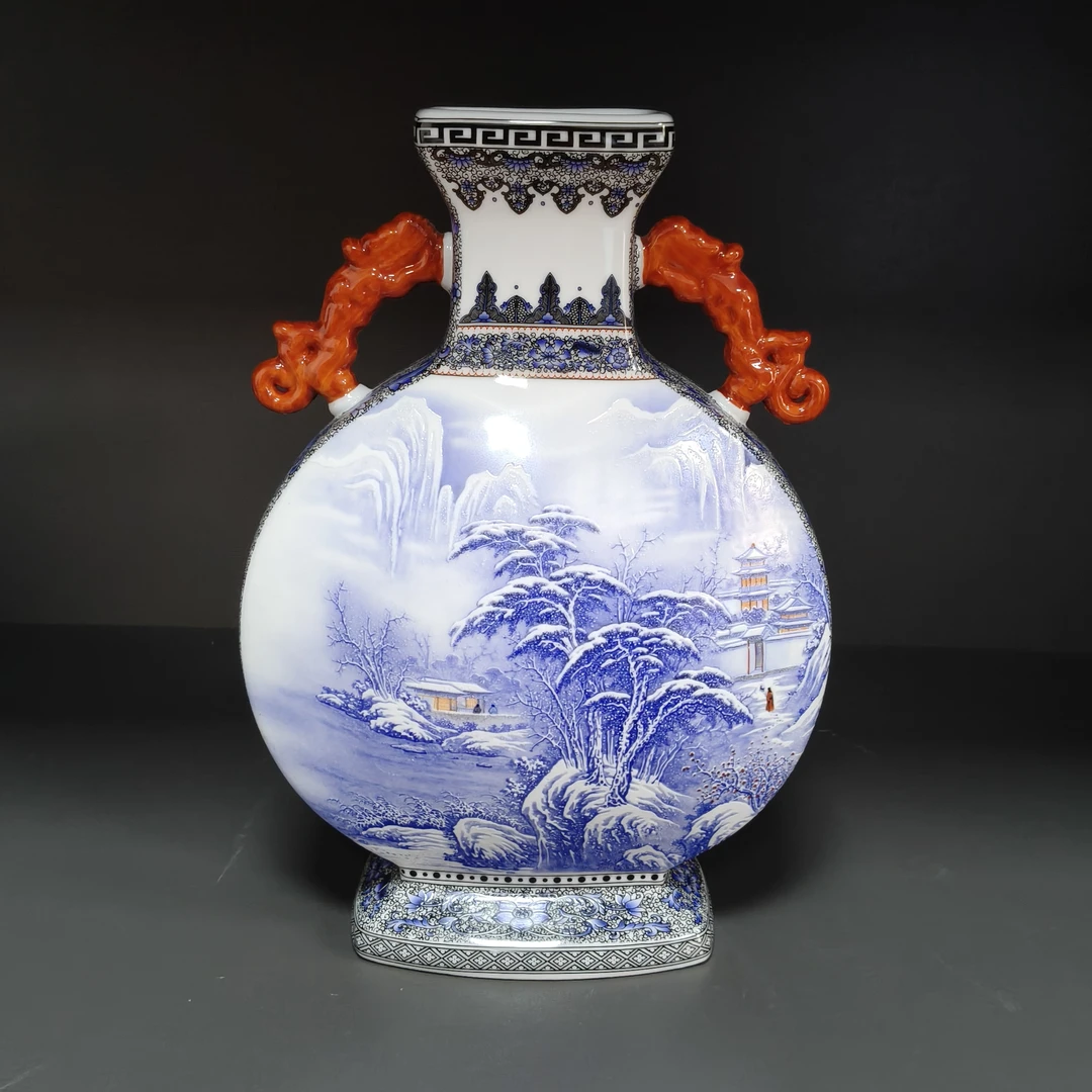 XD-GH-117蓝江山万里小号抱月瓶礼盒装-王