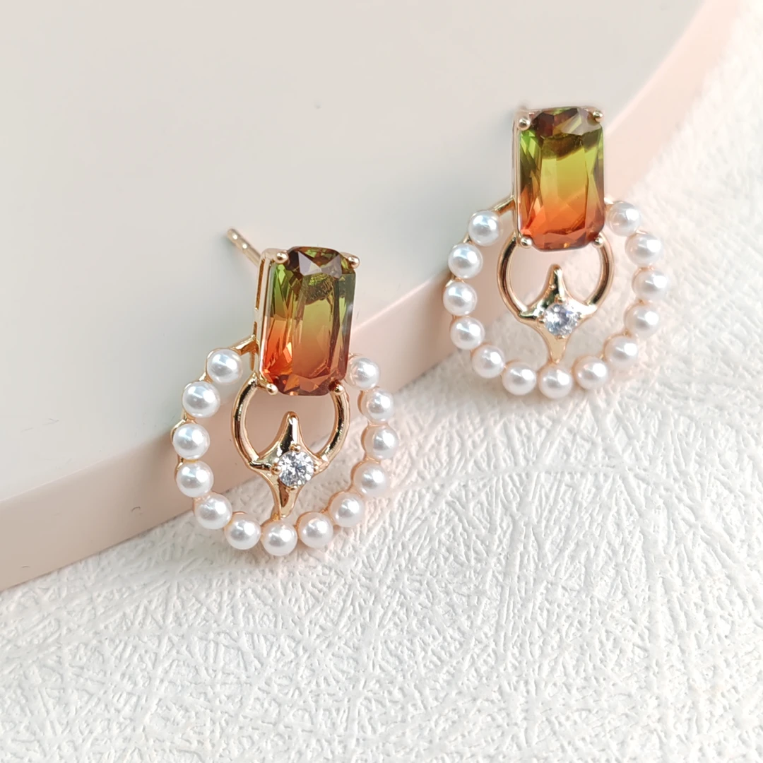 XUPING/旭平首饰 合金合成锆石耳饰 新年时尚耳钉 GDM X000446685