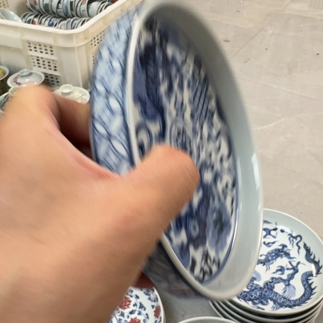 杯青花狮子大壶承