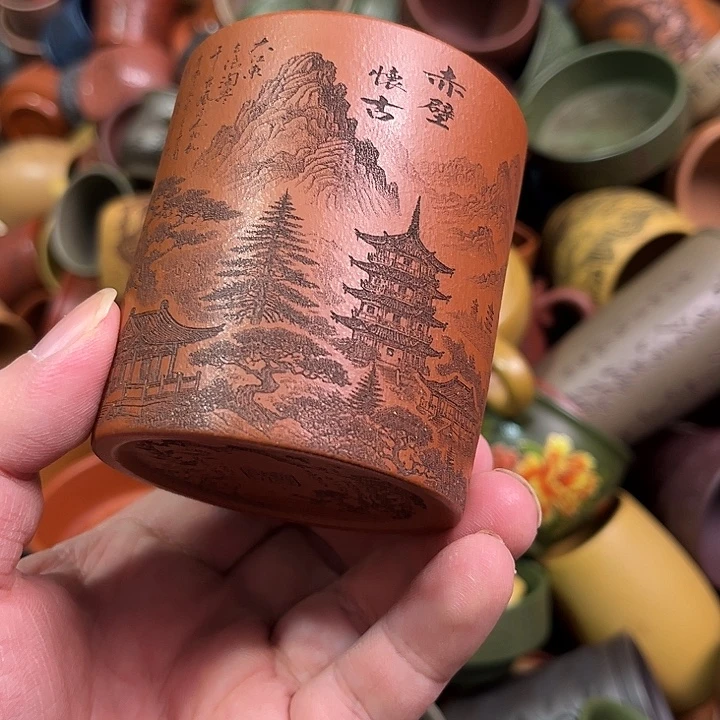 紫砂茶杯全手工紫砂主人杯