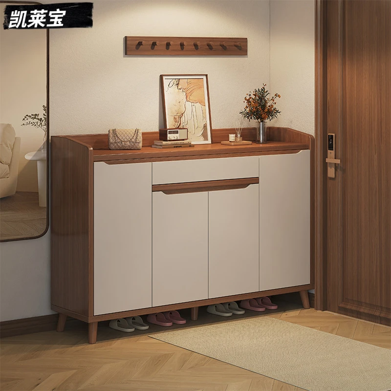 鞋柜家用门口收纳柜一体靠墙入户门玄关超大容量多层2025新款鞋架