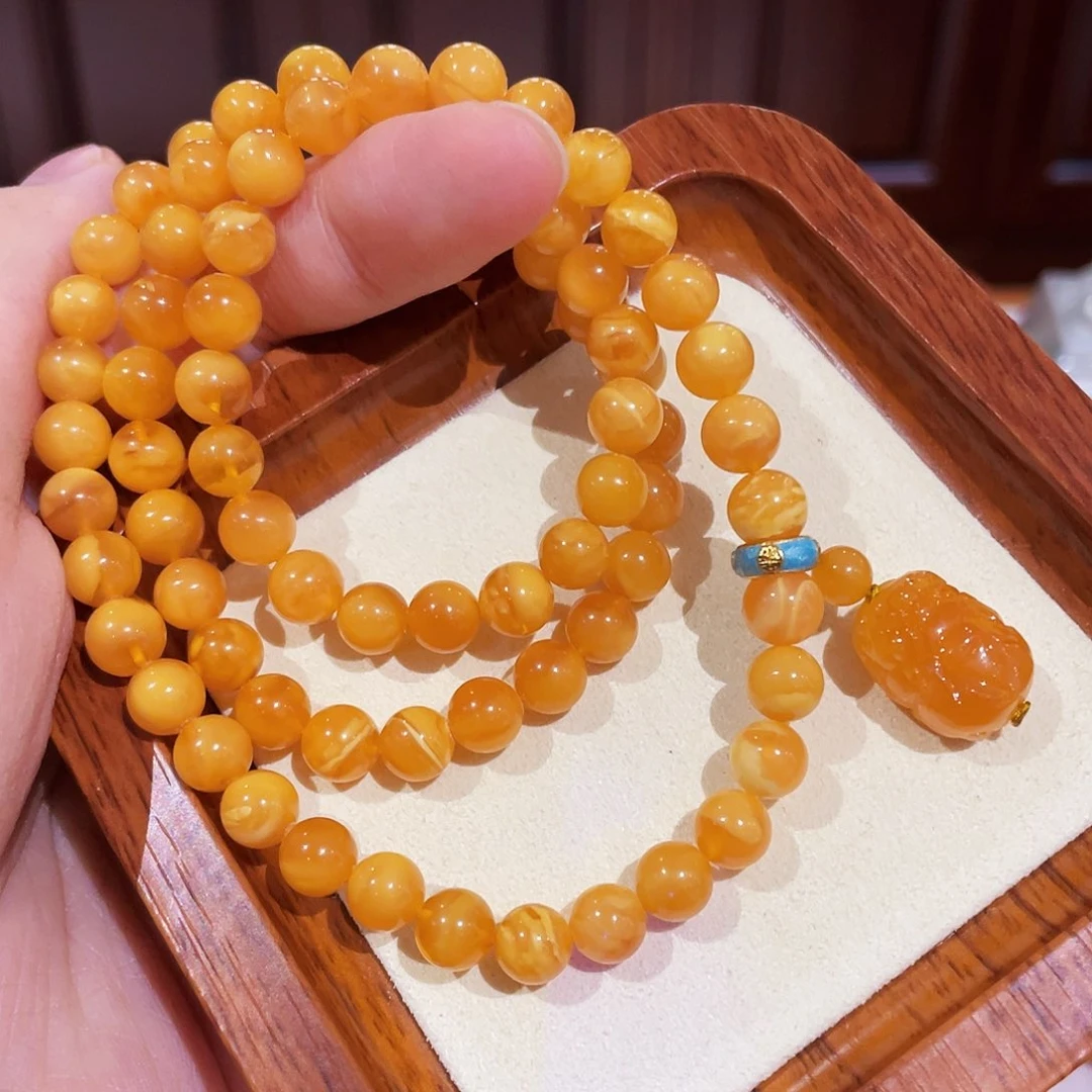 未镶嵌蜜蜡手链手串