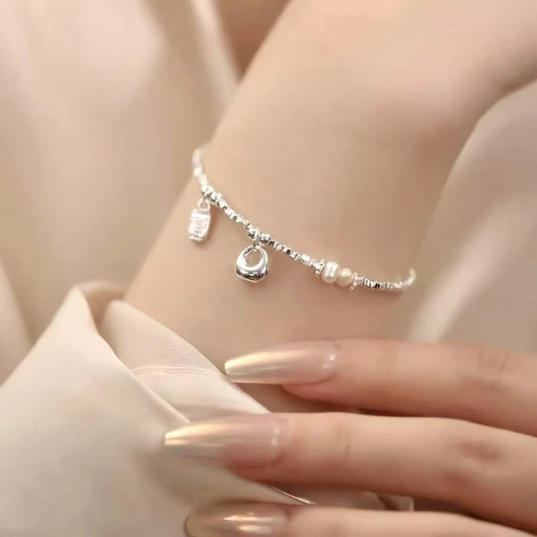 L(新品上新）999银碎银珍珠小胖福手链女轻奢小众精致高级感