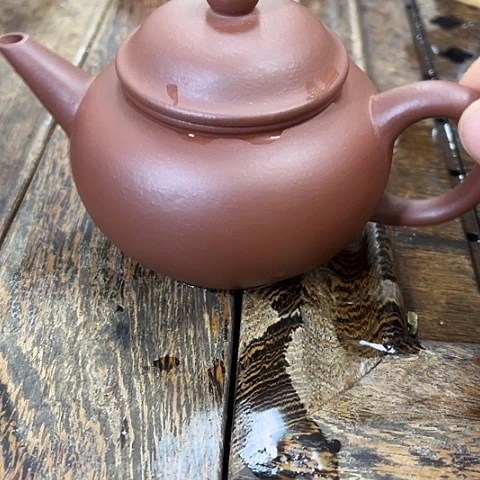 紫砂茶壶老紫泥水平壶180c c