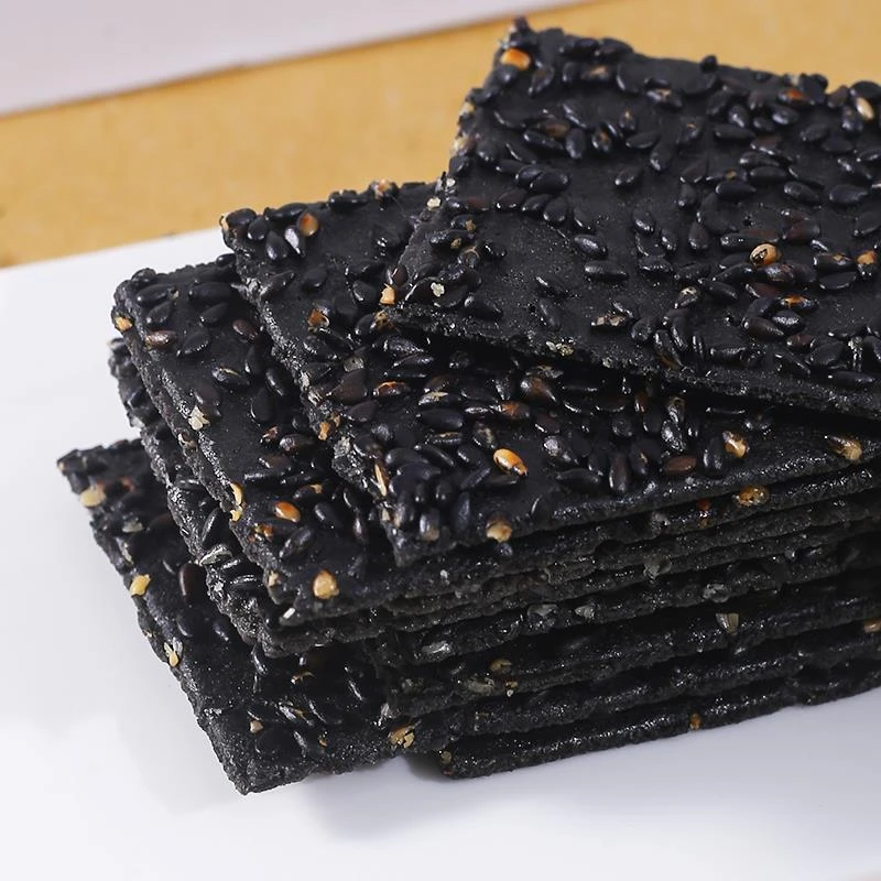 煌记黑谷芝麻薄脆饼干高膳食纤维蔗糖高钙营养代餐酥脆休闲零食