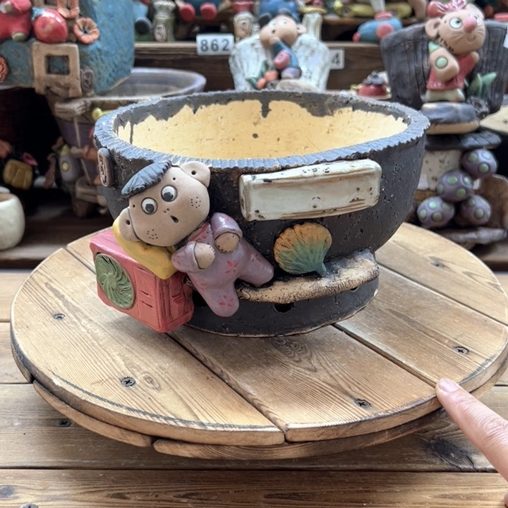 嘻哈多肉花盆百搭